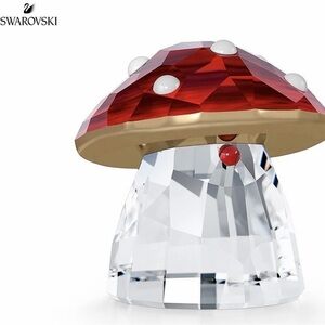 New In Box Swarovski Holiday Cheers Red Mushroom Crystal Figurine #5627103